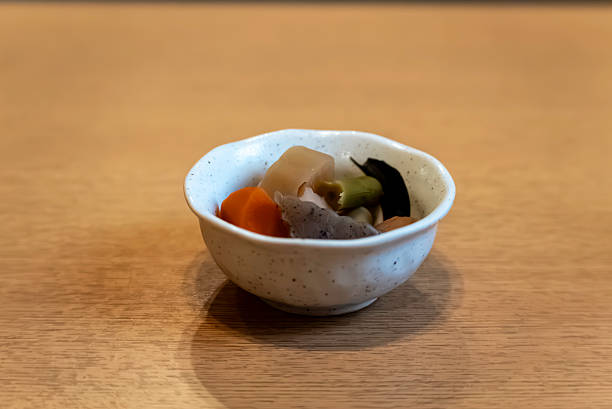 istock Vegetables and fish stewed in soy sauce 2221639037