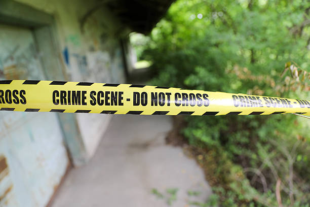 Police Line on Murder Crime Scene