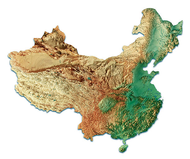 istock China 3D Render Topographic Map Color Isolated 2221648503
