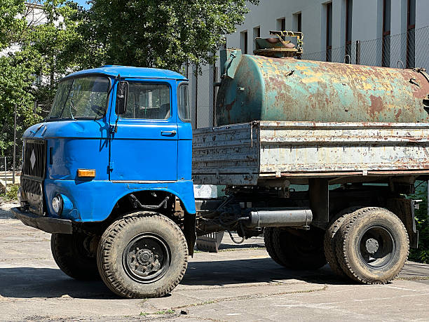 istock 55 years old truck with a large container 2221662146