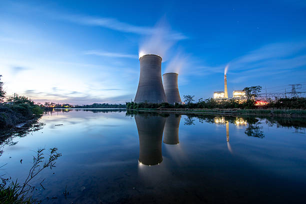 istock Thermal power plant at night 2221670547