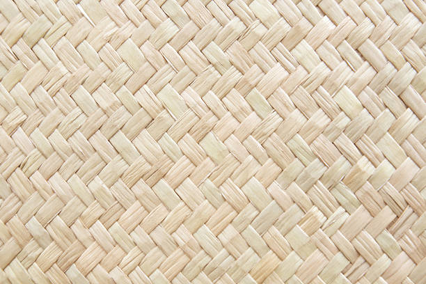 istock Reed weaving mat texture background with vintage style. 2221671907