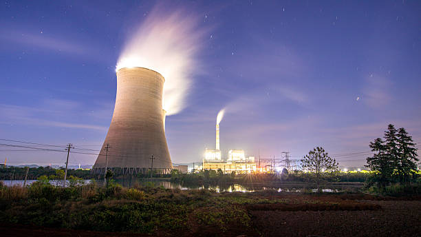 istock Thermal power plant at night 2221671996