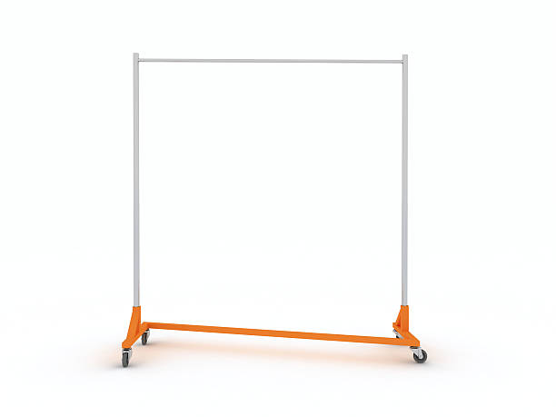 istock Empty Z-Shaped Clothing Rack Minimalist Display Furniture 2221674329