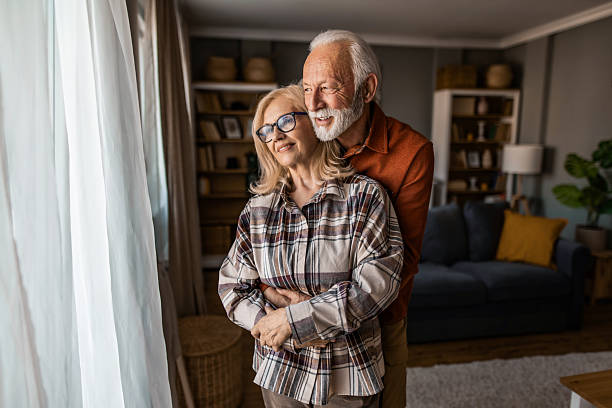istock Senior couple relaxing at home. 2221681146