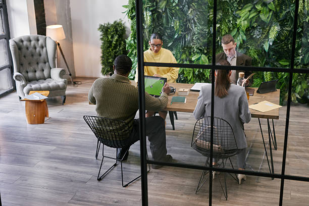 istock Multiethnic Young Adults Collaborating during Business Meeting in Office 2221688034