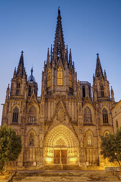 istock The main portal Barcelona Cathedral at dawn 2221692708