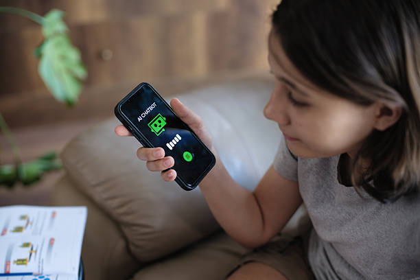 istock Adolescence girl asking AI Chatbot mobile app questions using her smart phone 2221707163