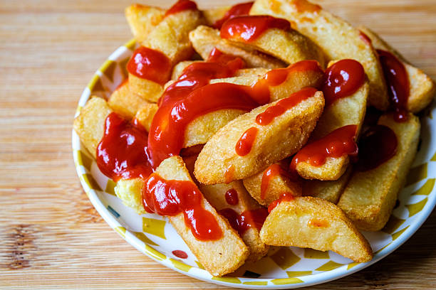 istock A Plate Of Thick Cut Chuncky Chips With Tomato Ketchup 2221718863