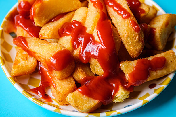 istock A Plate Of Thick Cut Chuncky Chips With Tomato Ketchup 2221718973