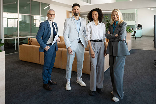 istock Successful business team posing in modern office 2221722290