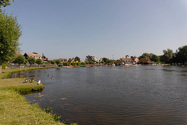 The boating lake at Thorpeness, Suffolk, UK