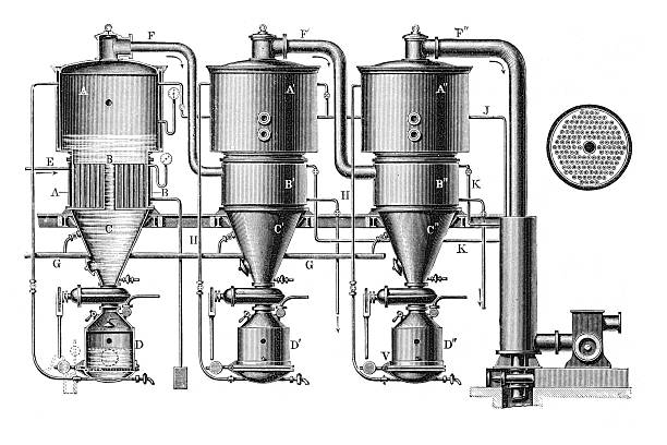istock Diagram of an ancient evaporator used in salt production 2221740272