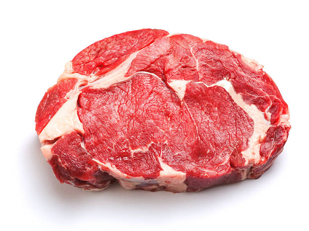 istock fresh raw beef steak on white background 2221750316