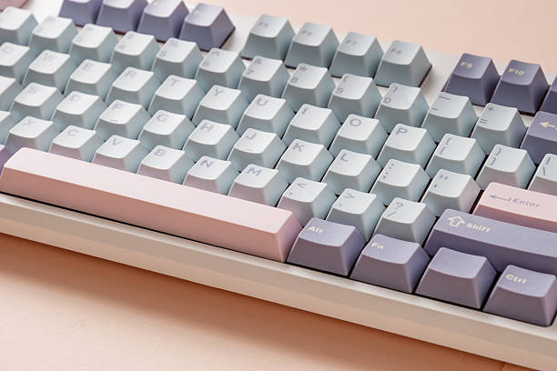 istock Modern mechanical keyboard. Minimal style and design keyboard. Custom build keyboard. 2221752971