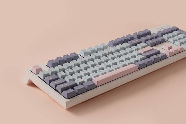 istock Modern mechanical keyboard. Minimal style and design keyboard. Custom build keyboard. 2221752973