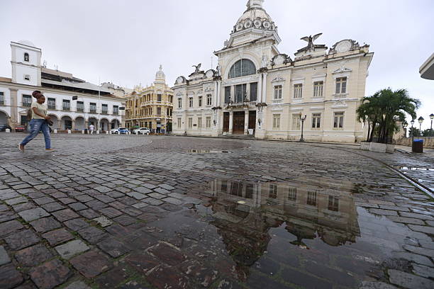 salvador, bahia, brazil - may 25, 2025: View of the Rio Branco Palace, in the historic center of Salvador.