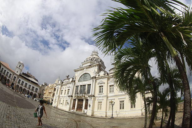 salvador, bahia, brazil - may 25, 2025: View of the Rio Branco Palace, in the historic center of Salvador.
