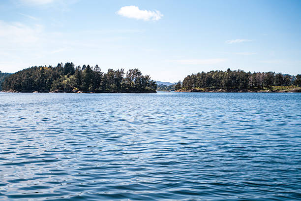 istock View across sea to islands, Norway 2221766259