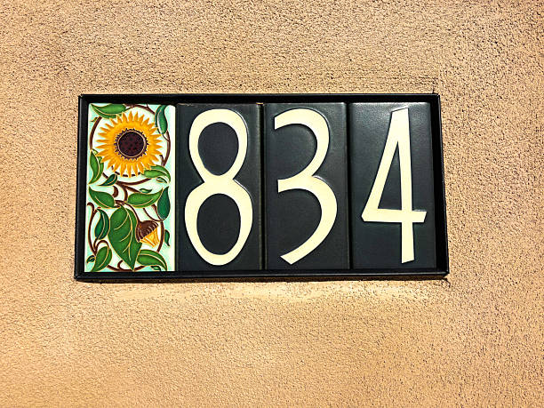 istock Santa Fe Style: Ceramic House Address Tiles: 834 2221767740