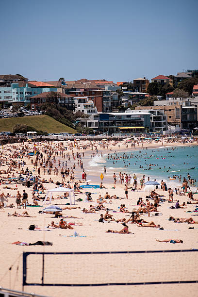 istock Sunny Beach Packed with People 2221767810