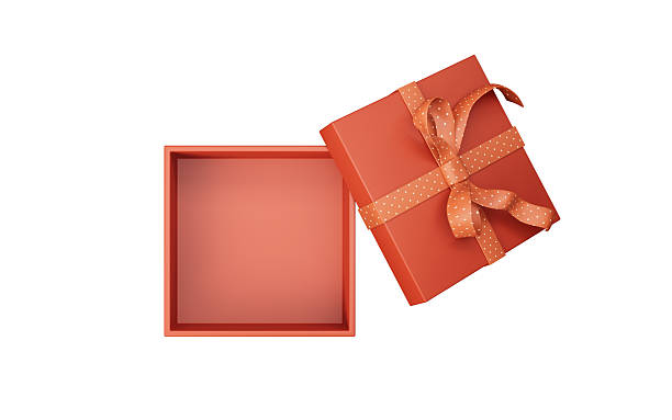 istock Opening red cartoon style gift box, 3d rendering. 2221769196
