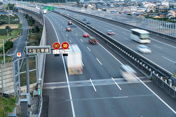 istock Shin Tomei expressway speed limit 120 km/h road sign., 2221779607