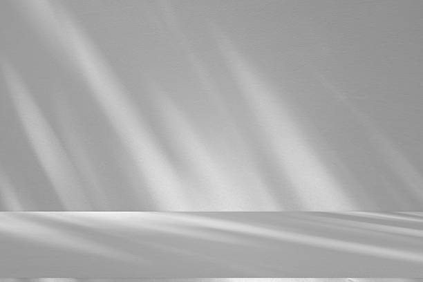 istock Wall interior background, studio and backdrops show products.with shadow from window color white . background for text insertion and presentation product 2221783431