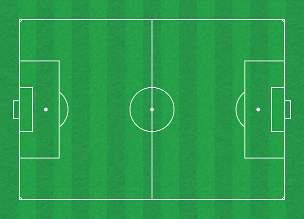 istock Soccer Field or Football Pitch Top View Diagram Vector Illustration 2221785583