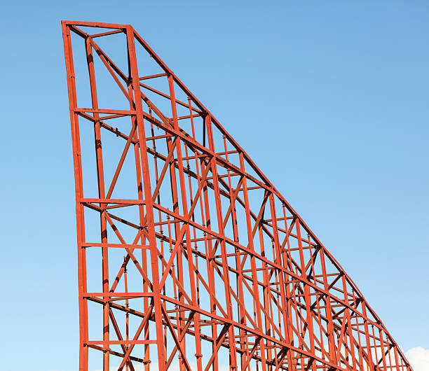 istock A red structure with a blue sky in the background 2221802330