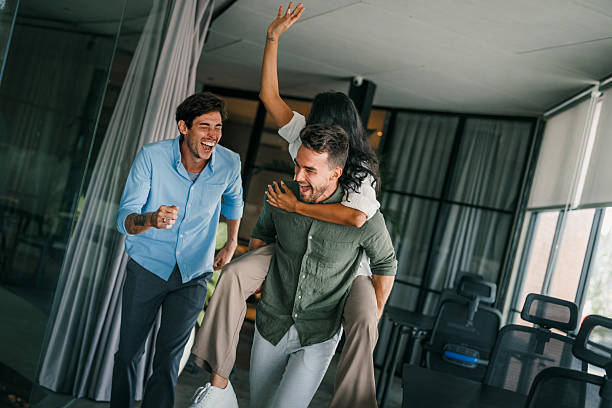 istock Joyful, excited diverse entrepreneurs are celebrating their success and the great work environment 2221806986