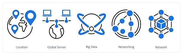 istock A set of 5 mix icons as location, global server, big data 2221810447