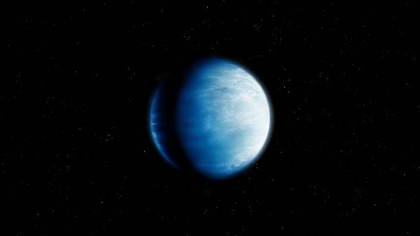 Free picture: Bright blue planet futuristic abstract solar system graphic