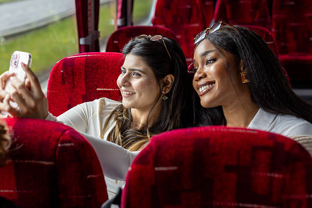 istock Selfies on Coach Road Trip 2221827325