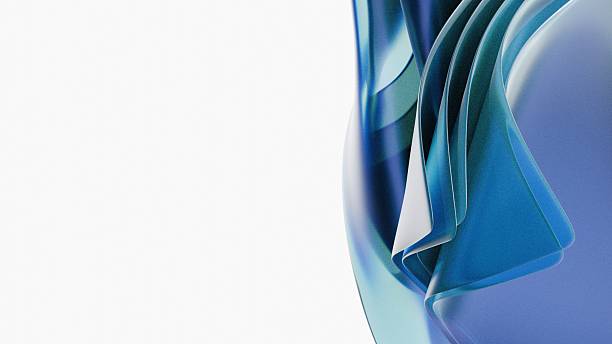 istock 3D Abstract background on light background, gradient glass with blue dispersion, Iridescent design element for banner background. 2221832400