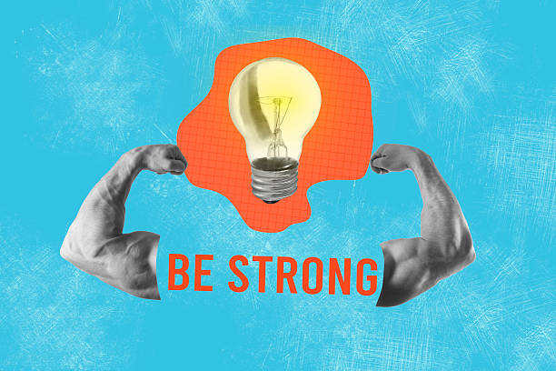 istock Collage with Human Arms and Be Strong Letters 2221834523