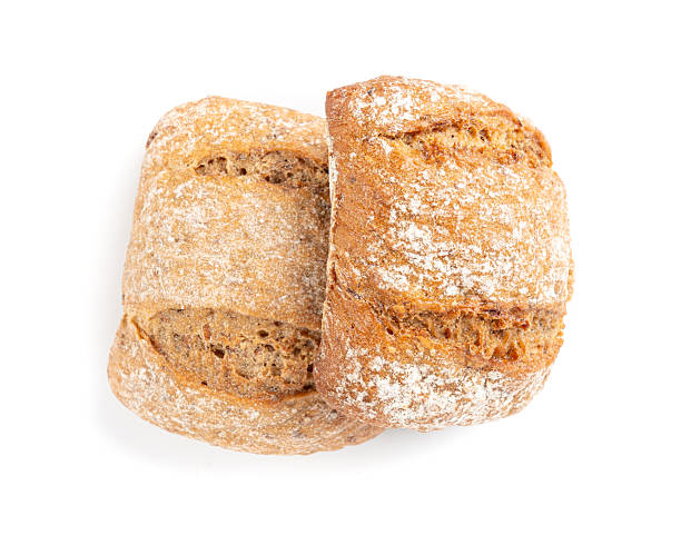 istock Brown rye bun, square gluten free bread, whole grain healthy breakfast bread 2221840512