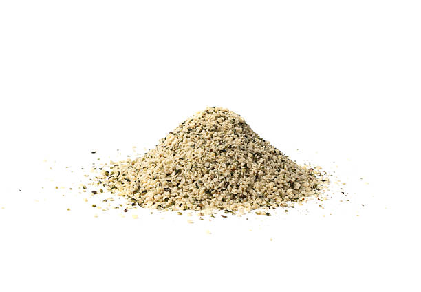 istock Shelled hemp seeds pile isolated, peeled cannabis grains, marijuana kernels without peel 2221840529