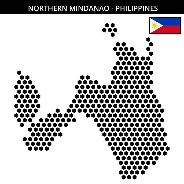 Big Hexagonal Dotted Map Of In Philippines Stock Big Hexagonal Dotted Map Of Northern Mindanao In Philippines 