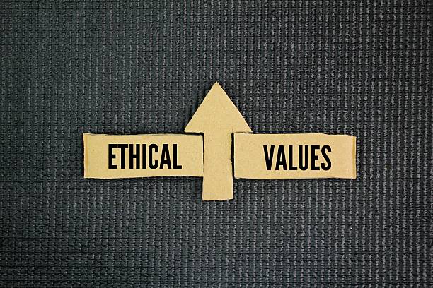 istock Up arrow with the words Values ​​and Ethics. fundamental concepts that guide individual and societal behavior. 2221854065