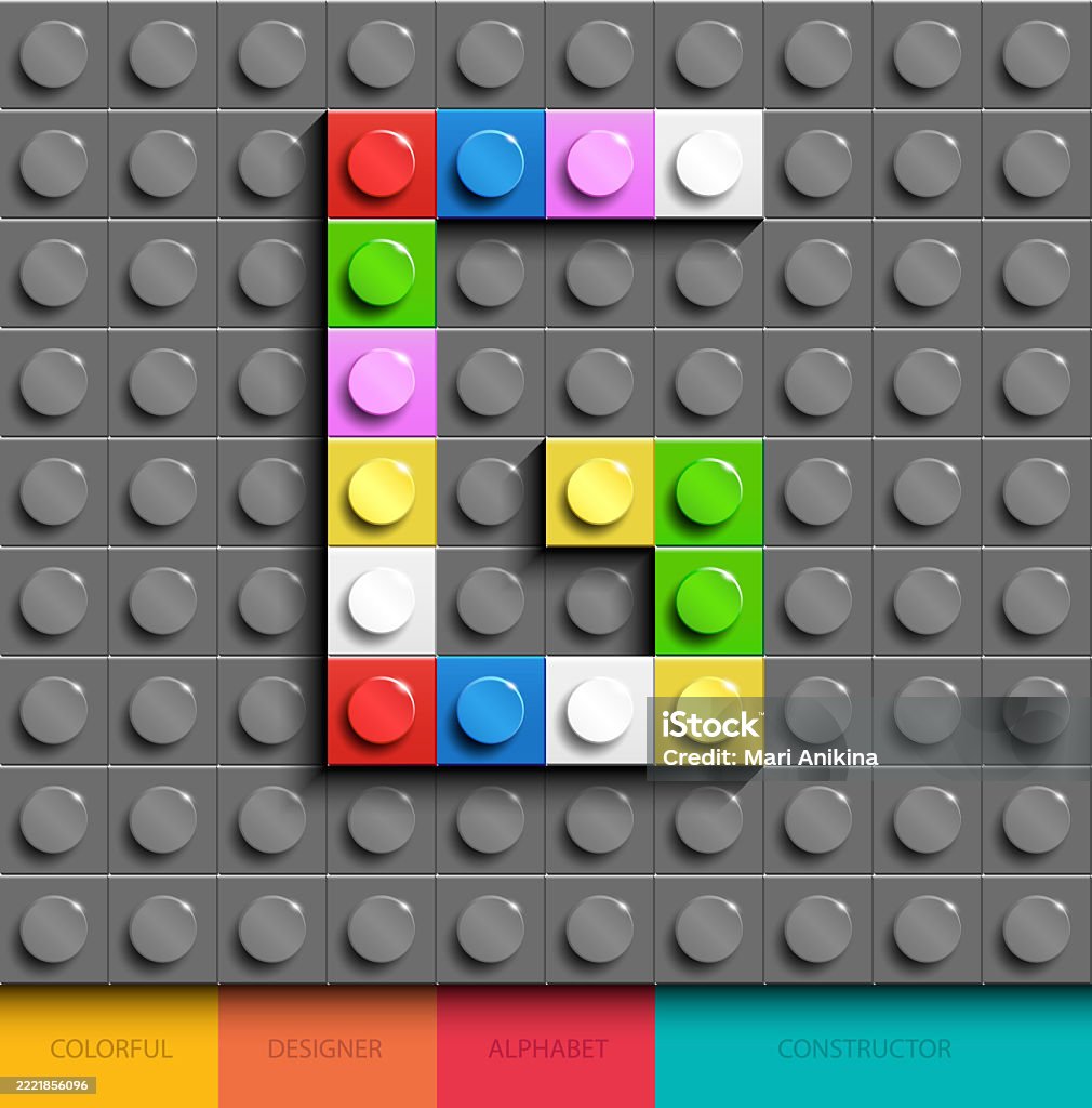 G Block Colorful Letter G From Building Plastic Building Block Bricks On Gray ...