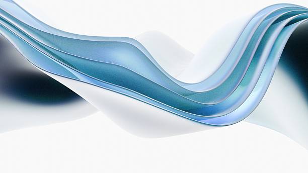 istock 3D Abstract background on light background, gradient glass with blue dispersion, Iridescent design element for banner background. 2221861803