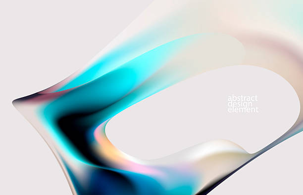 istock 3D Holographic liquid shapes. Colorful iridescent bubble on white background. 2221863372