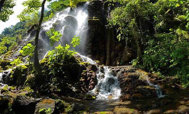 a beauty panoramic water fall near gua tetes , Pronojiwo ,east Java, Indonesia