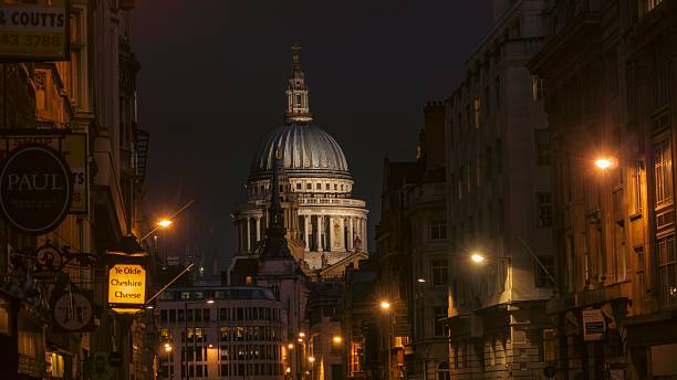 London, United Kingdom – September 27, 2012: Night view of architectural buildings in London