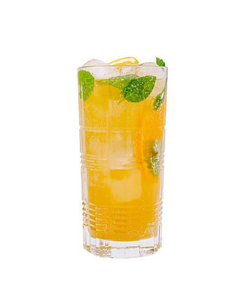 istock Refreshing citrus beverage served over ice with mint leaves and lemon twist 2221874459