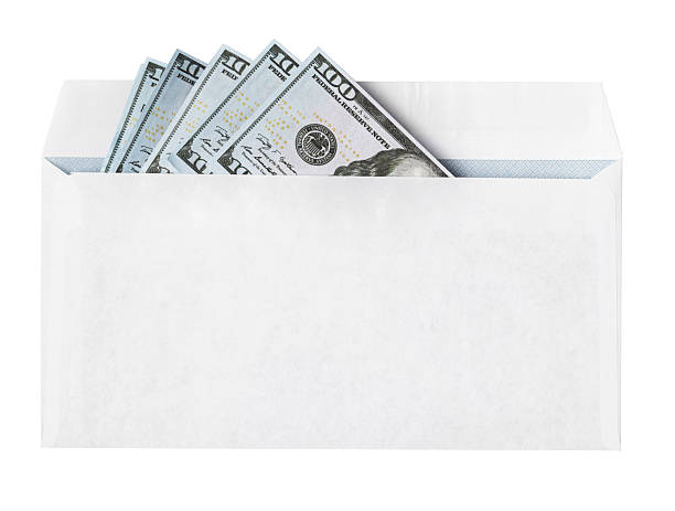 istock Money dollars in paper envelope on a white background 2221874473