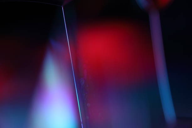 istock Liquid glass reflection, one vertical glossy line, minimalistic background 2221877614