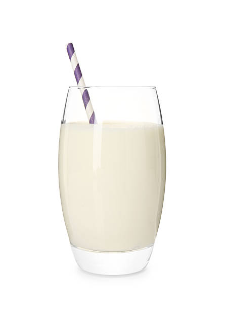 istock Delicious protein shake in glass isolated on white 2221881031