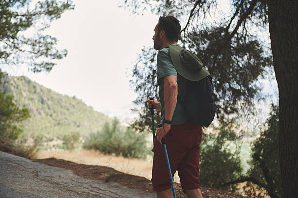 istock Hiker Exploring Scenic Mountain Landscape with Backpack and Trekking Poles 2221883818